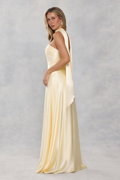 Satin Neck Scarf Yellow
