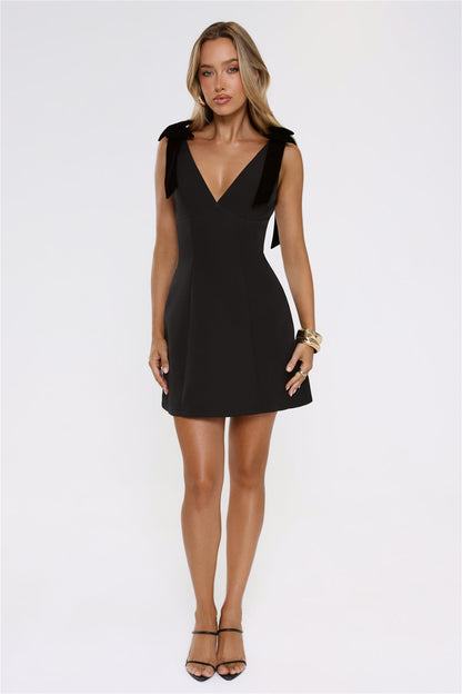 Understated Luxury Mini Dress Black