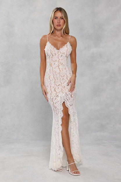 Forever Lace Maxi Dress White