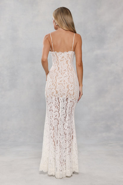 Forever Lace Maxi Dress White