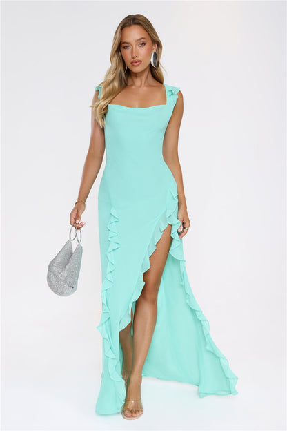 All Night Affair Maxi Dress Turquoise