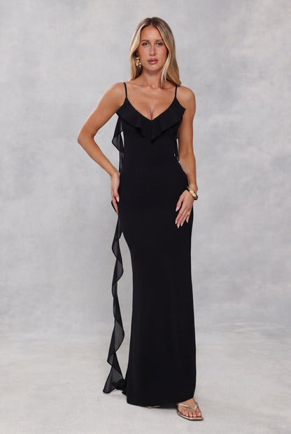 Pop Of Drama Maxi Dress Black