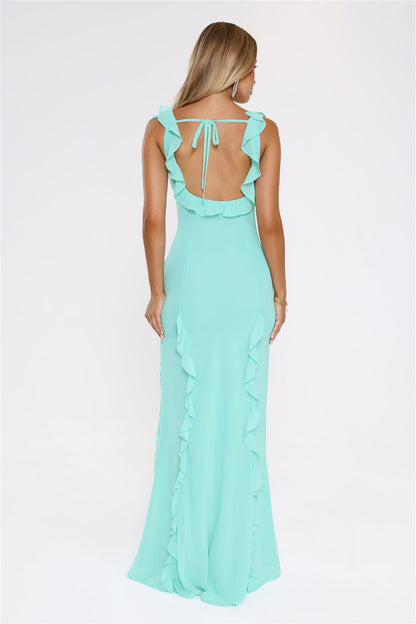 All Night Affair Maxi Dress Turquoise