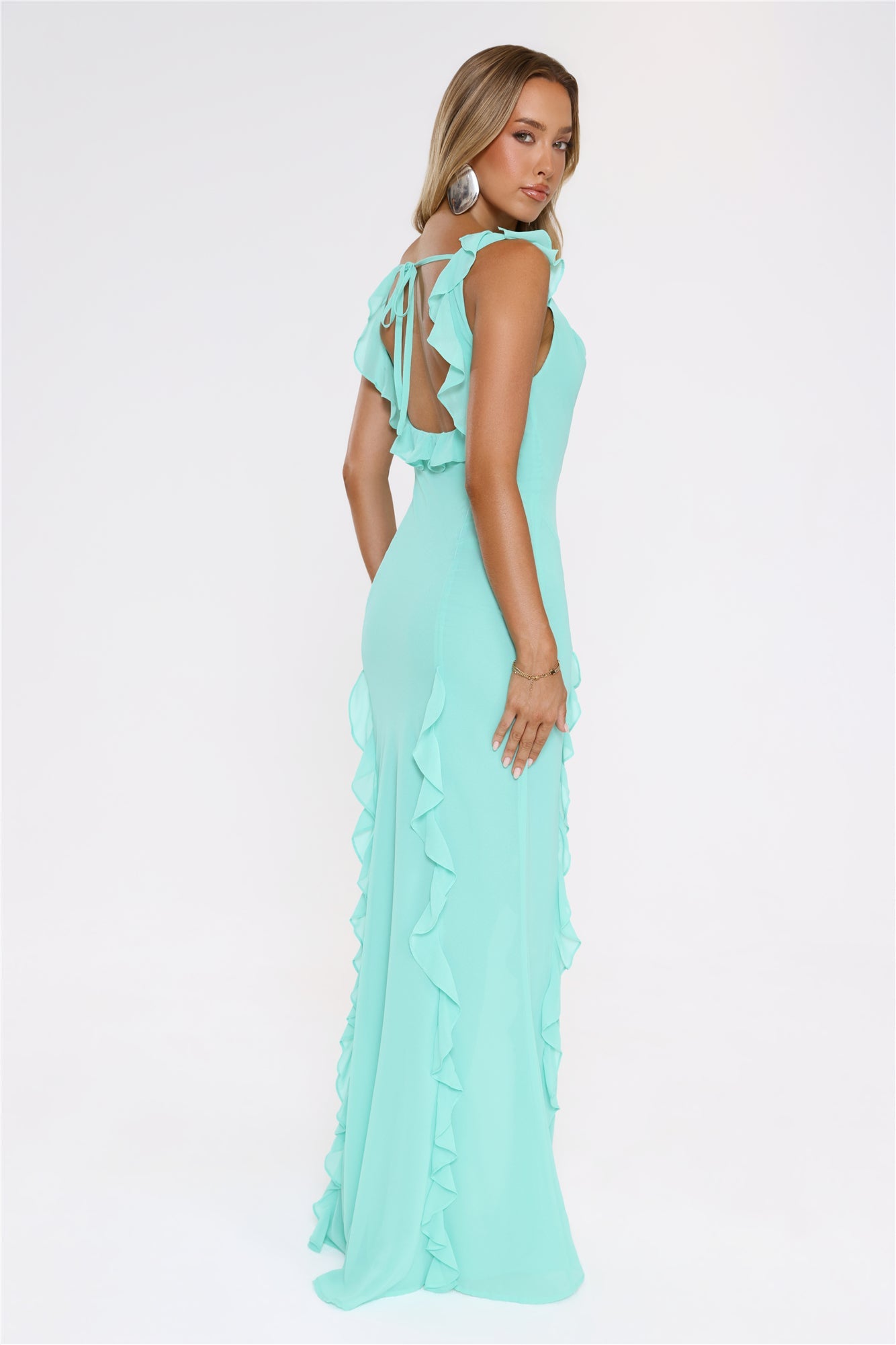 All Night Affair Maxi Dress Turquoise
