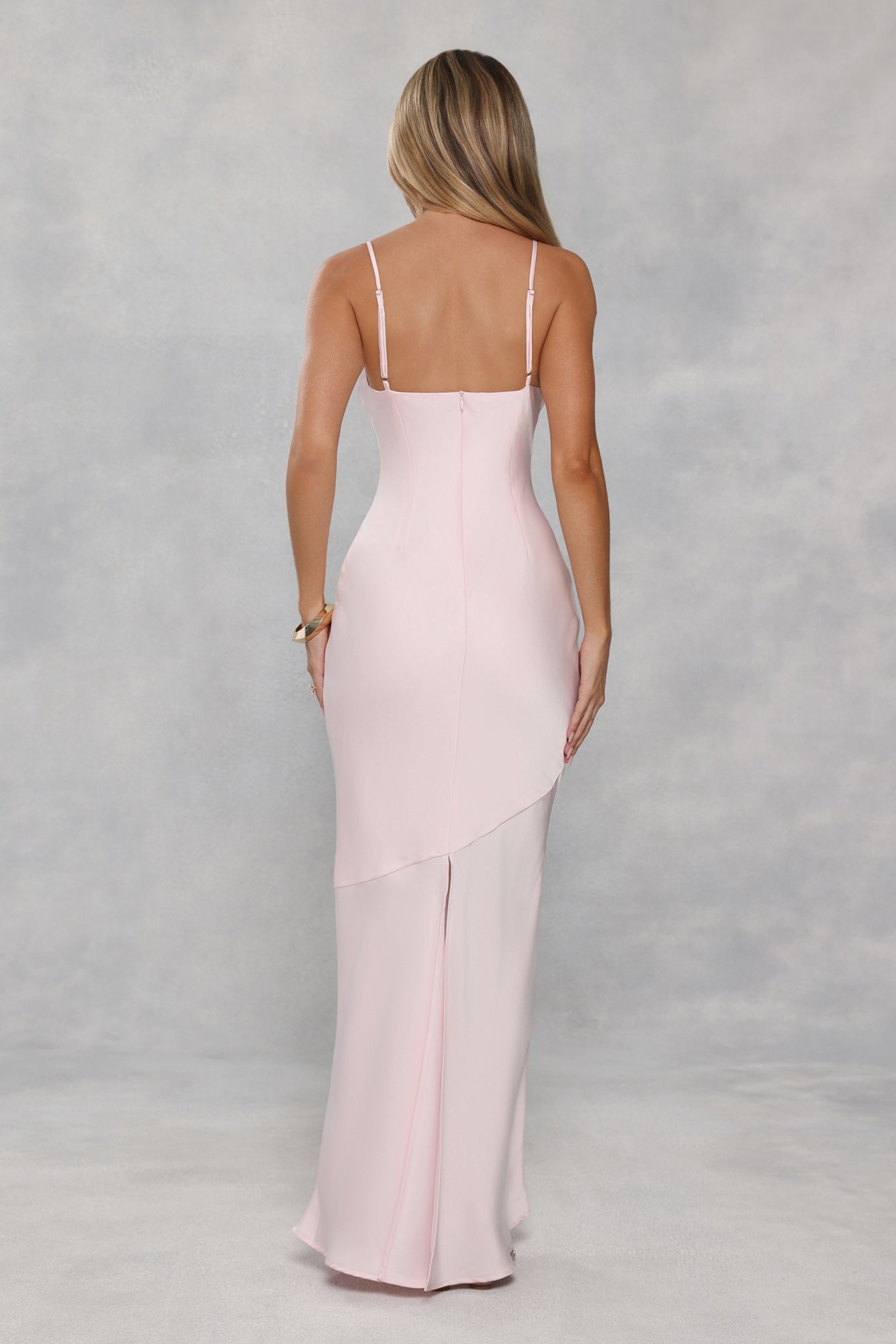 Satin Empress Maxi Dress Pink