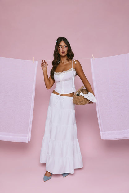 Garden Daze Lace Top White