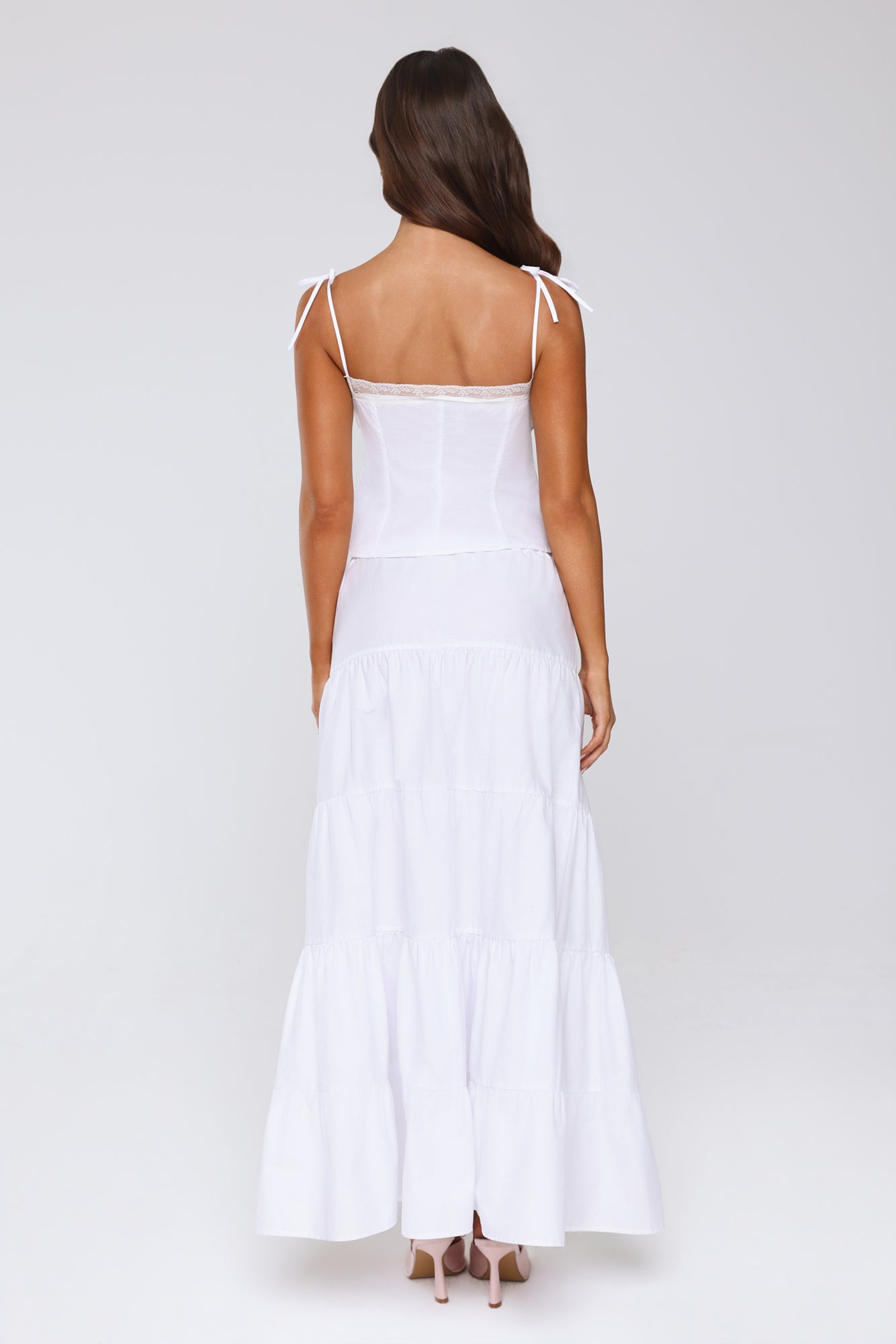 Surfside Glow Maxi Skirt White