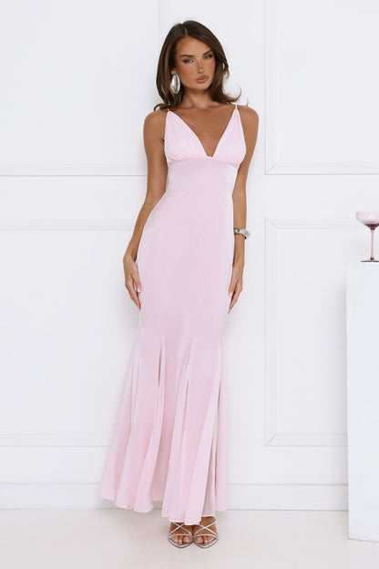 Flirty Petal Pop Maxi Dress Pink