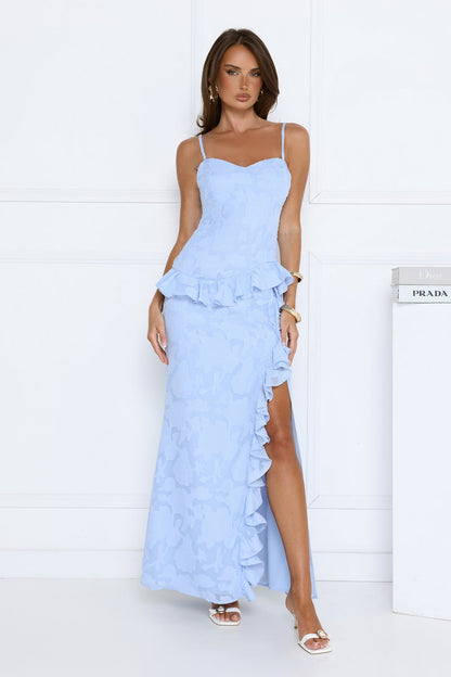 Cocktail Hour Queen Maxi Dress Blue