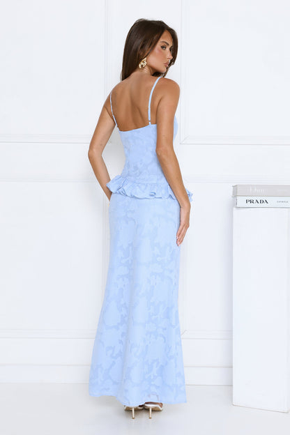 Cocktail Hour Queen Maxi Dress Blue
