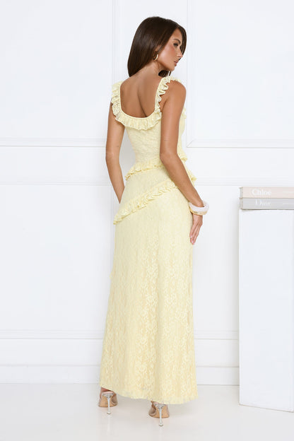 Golden Dusk Lace Maxi Dress Butter