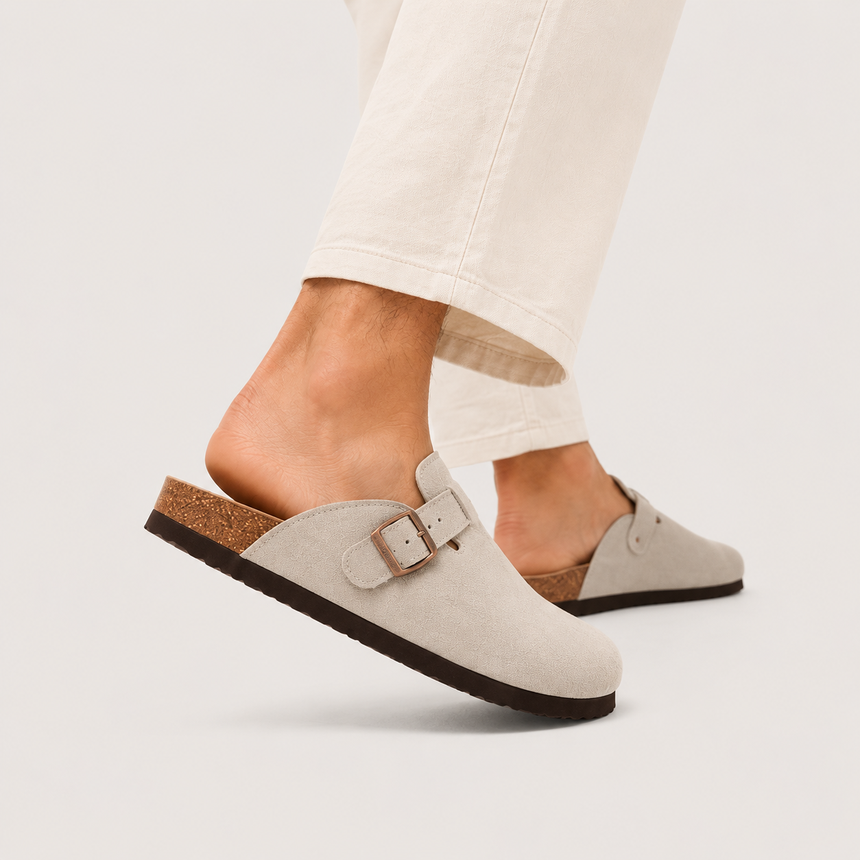 Men's Suede Cork Clogs