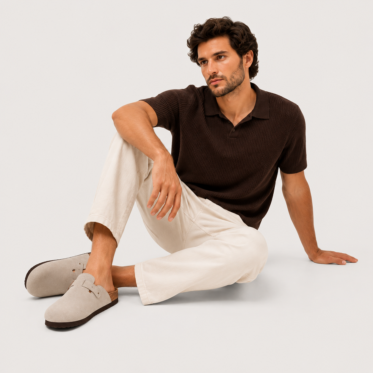 Men's Suede Cork Clogs