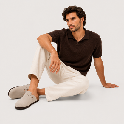 Men's Suede Cork Clogs