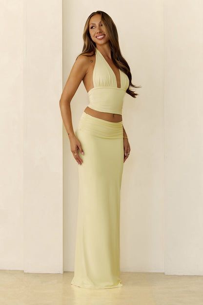 BASE Contour Outfit Icon Maxi Skirt Yellow