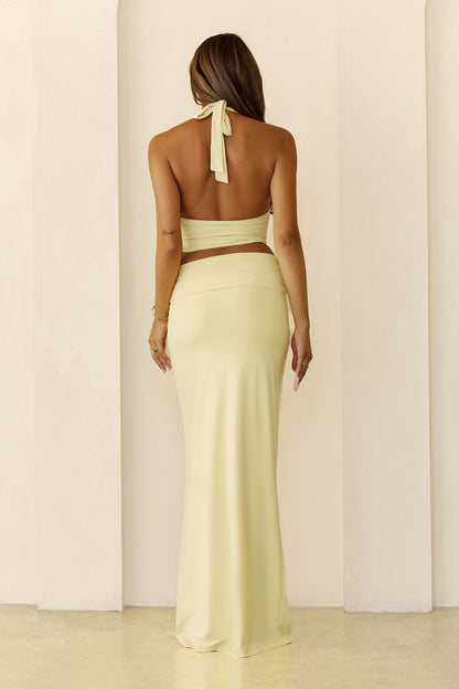BASE Contour Outfit Icon Maxi Skirt Yellow