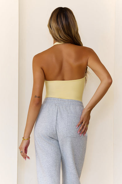 BASE Contour Going Viral Halter Top Yellow