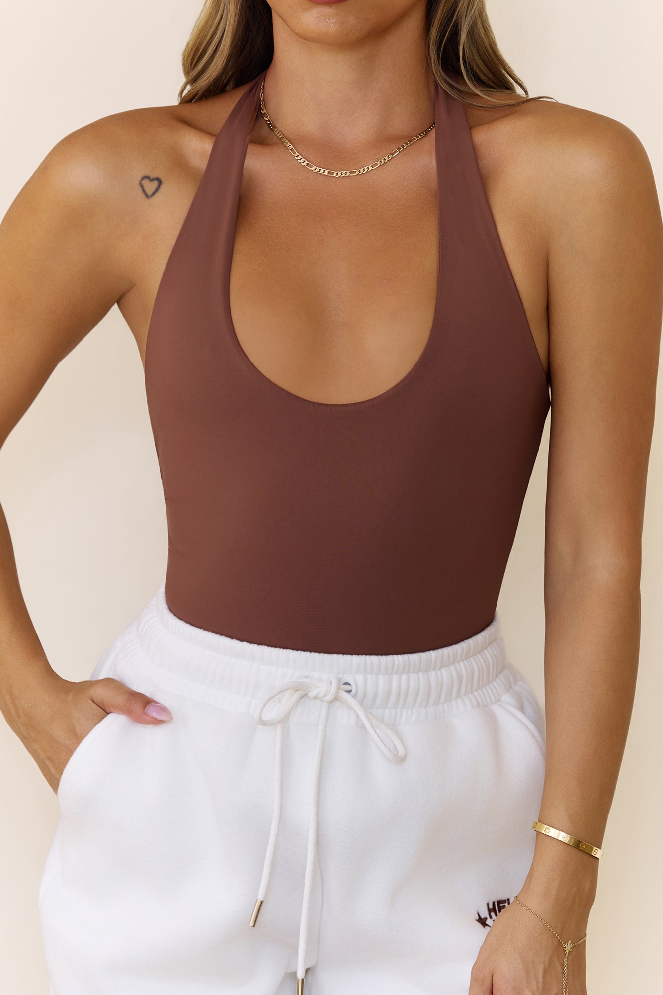 BASE Contour Going Viral Halter Top Chocolate