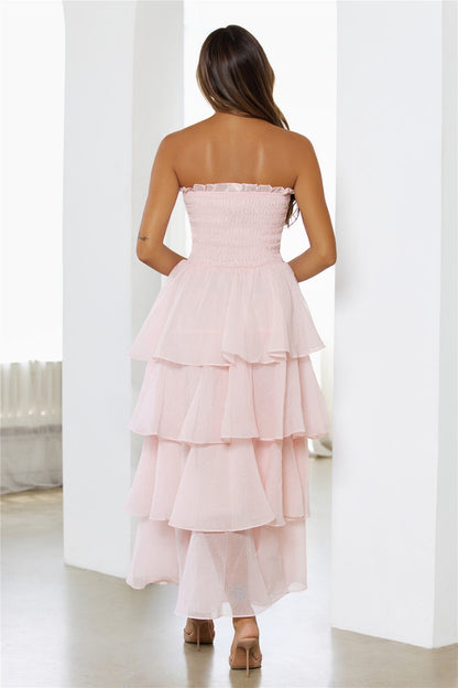 Always The Moment Strapless Maxi Dress Pink