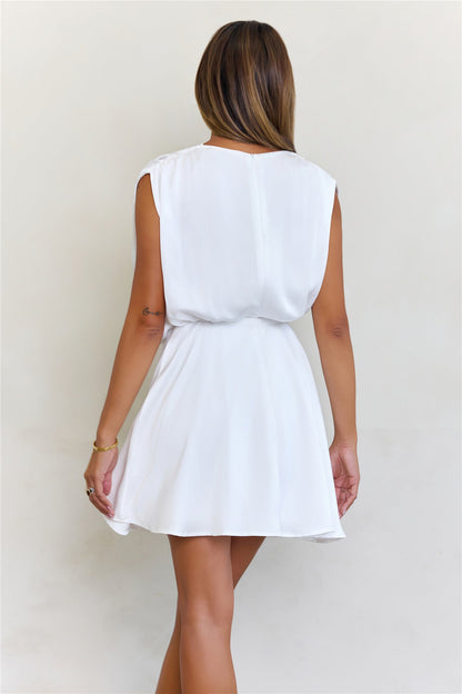 Elegant Muse Mini Dress White