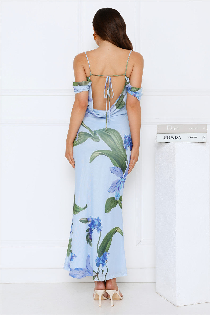 Starlet Society Maxi Dress Blue