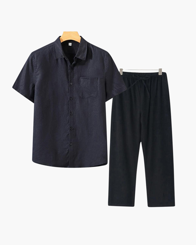 Singapur-Leinen-Set – Resort-Herrenmode