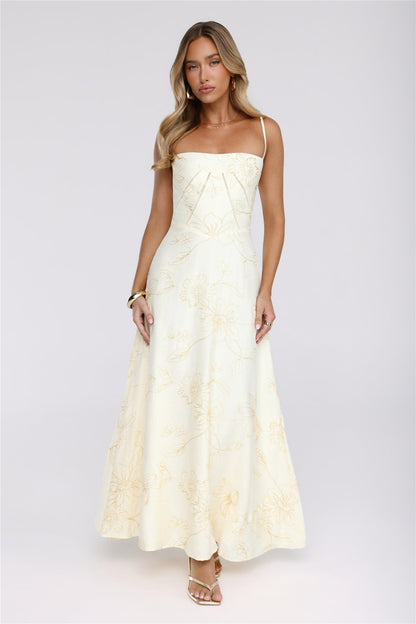 Sundown Siren Maxi Dress Yellow