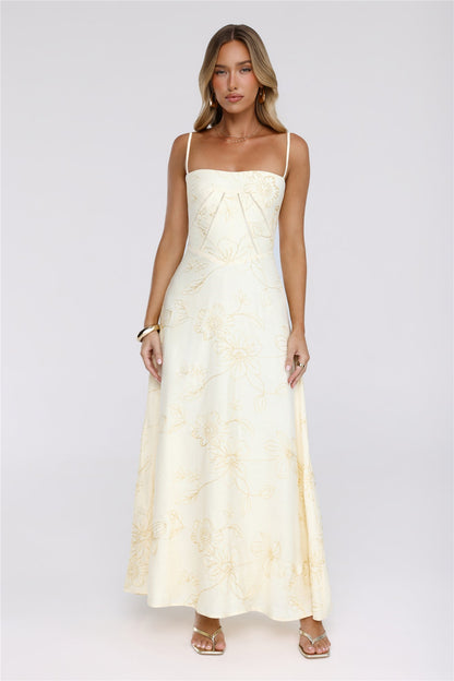Sundown Siren Maxi Dress Yellow