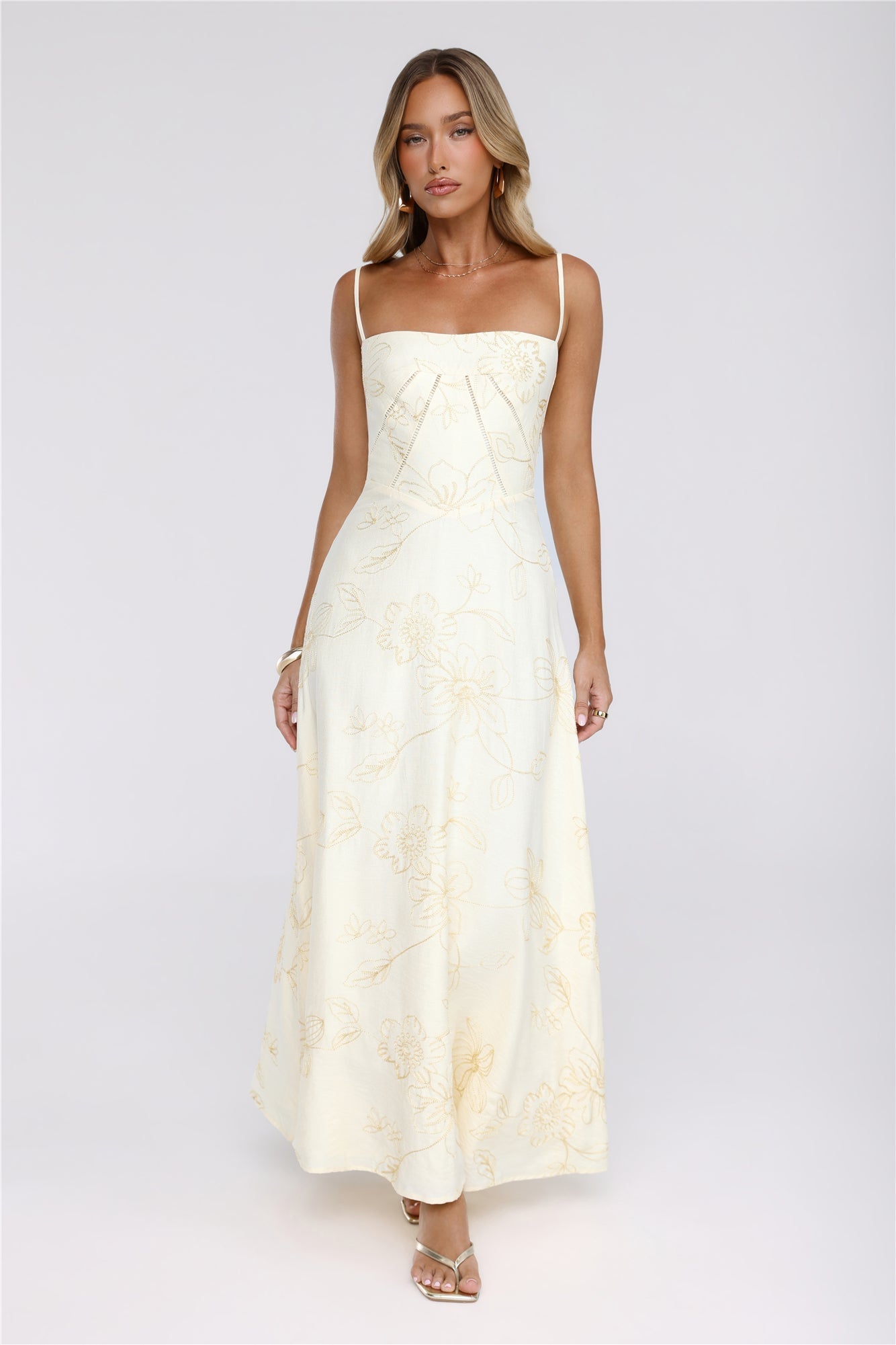 Sundown Siren Maxi Dress Yellow