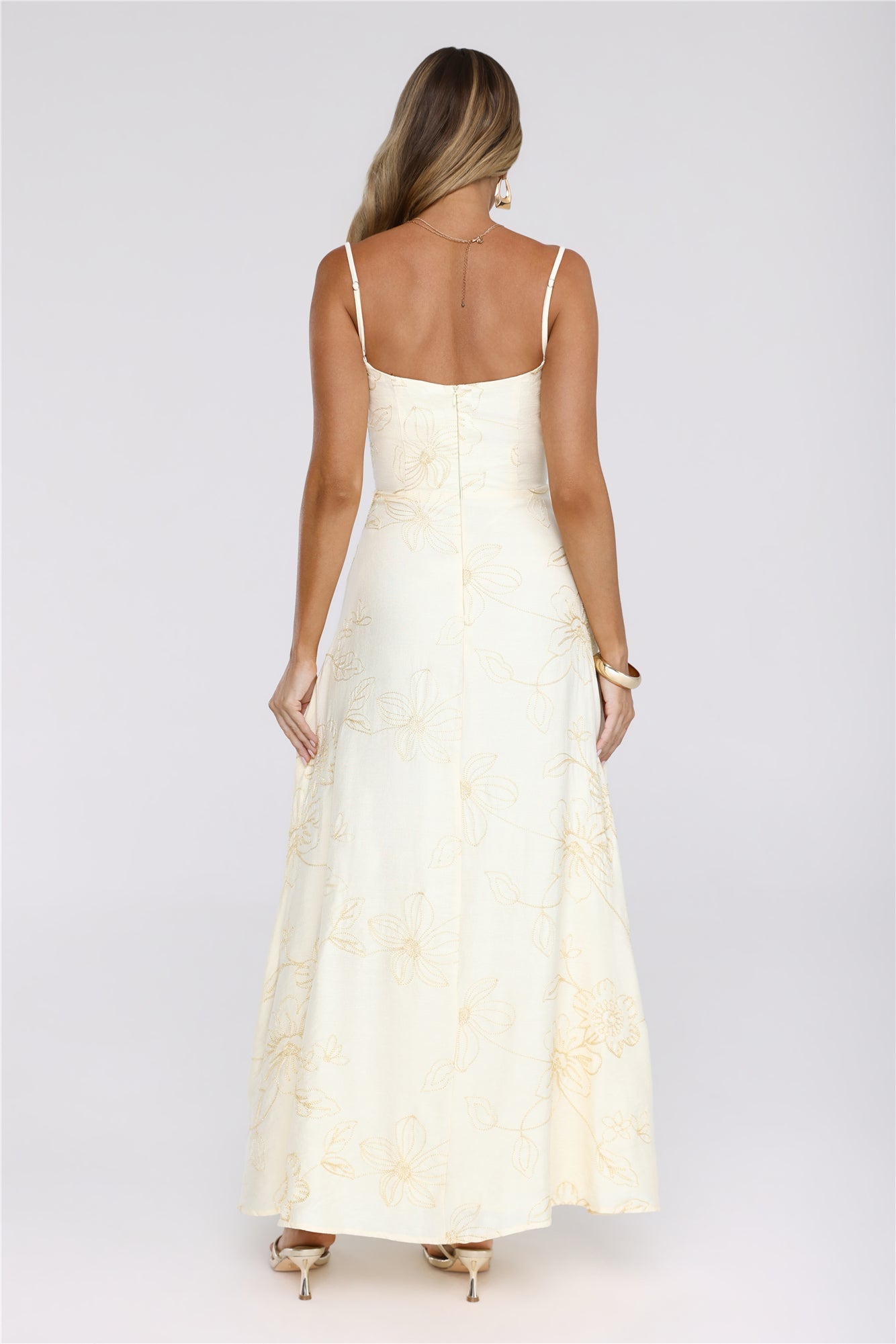 Sundown Siren Maxi Dress Yellow