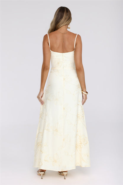 Sundown Siren Maxi Dress Yellow