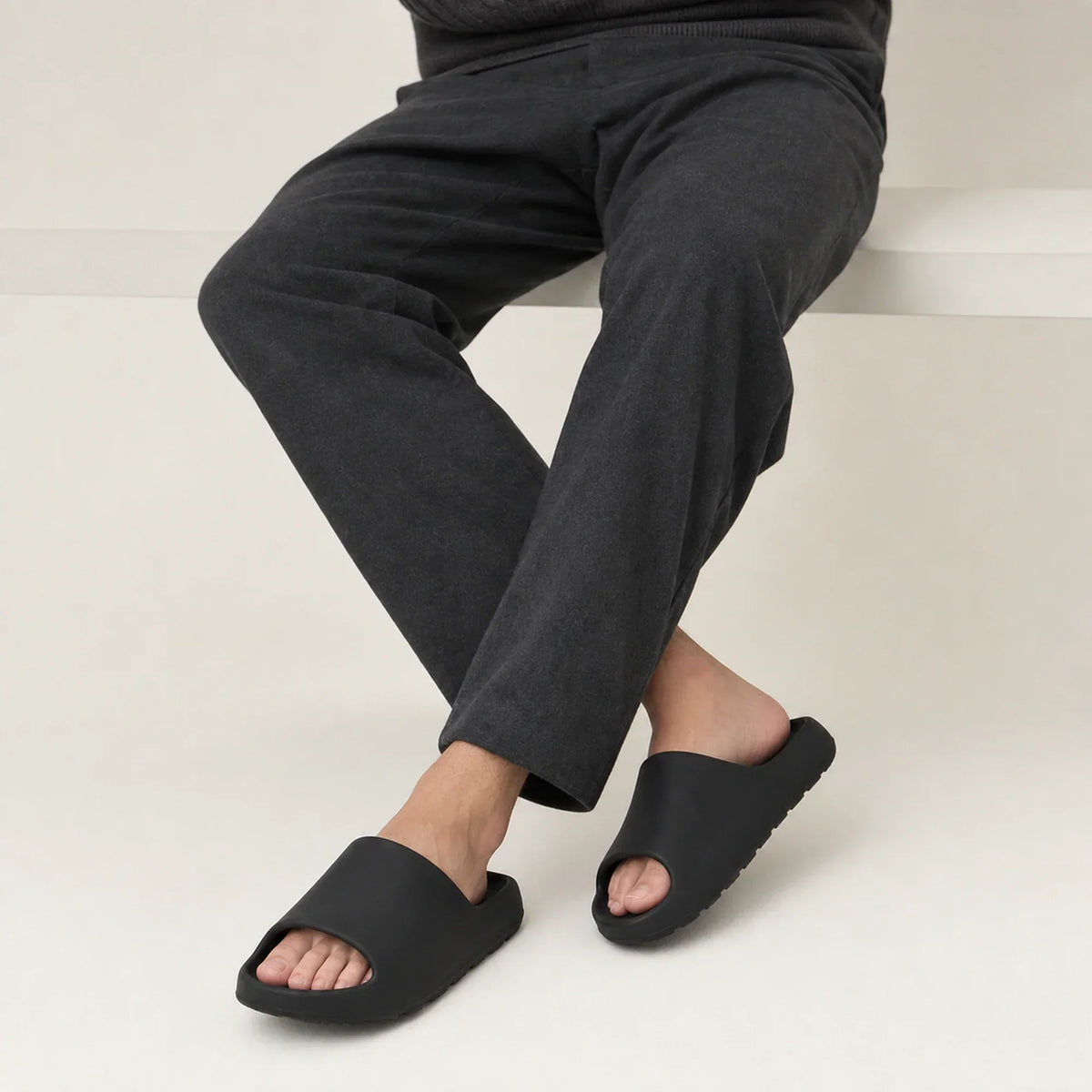 Mules de bain plateforme EVA pour hommes – Semelle 3,5 cm