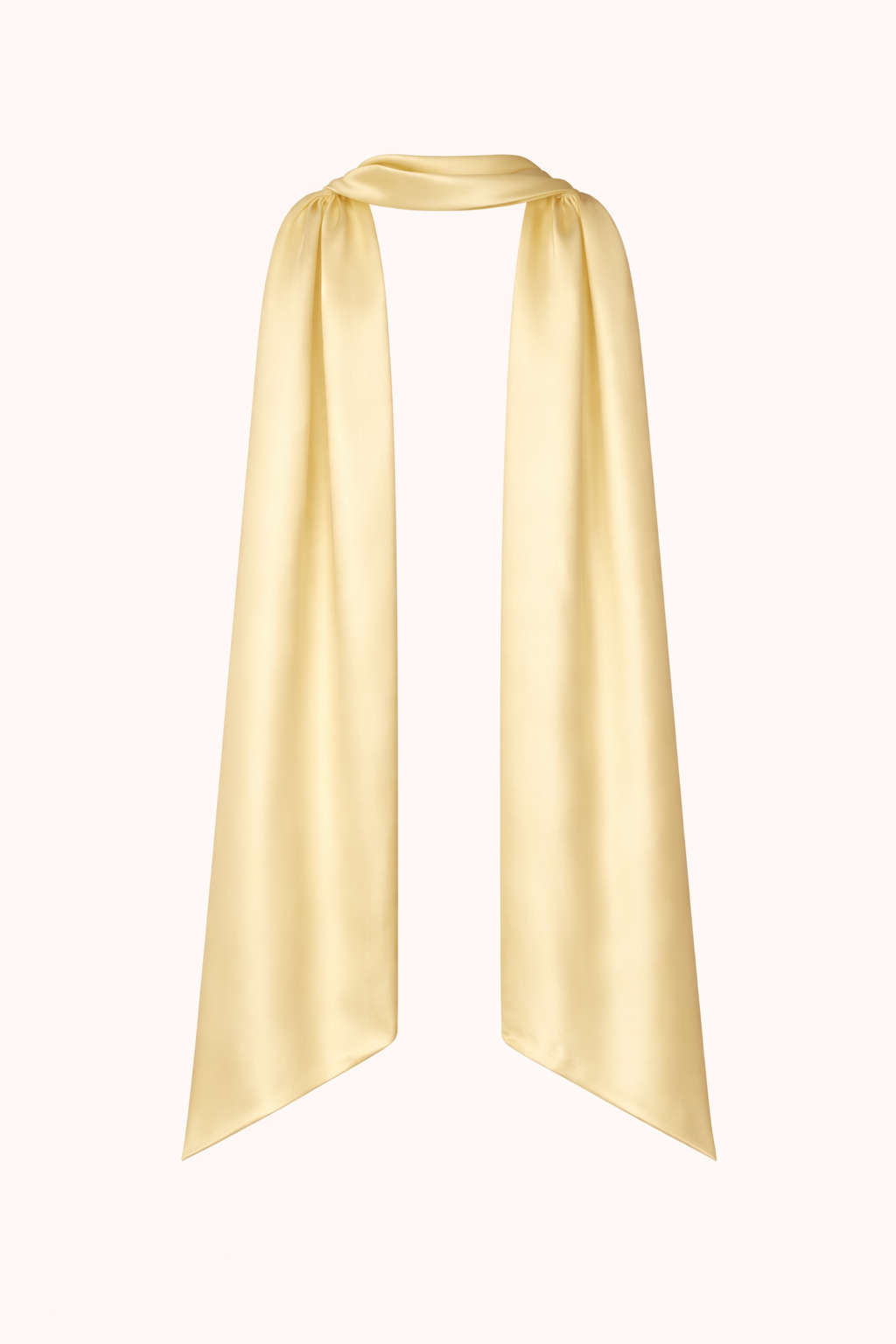 Satin Neck Scarf Yellow