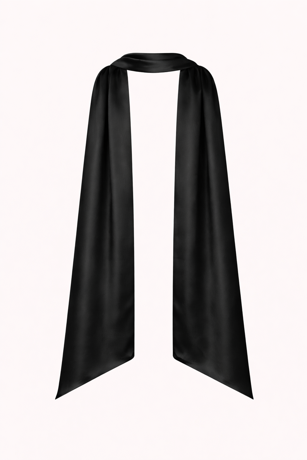 Satin Neck Scarf Black