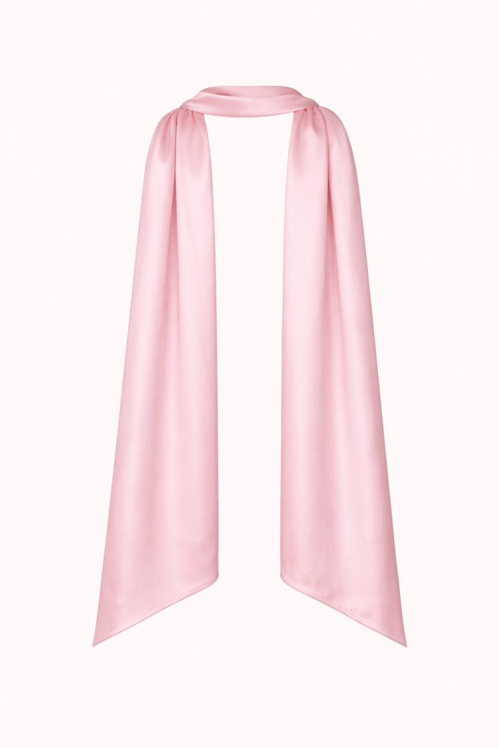 Satin Neck Scarf Light Pink