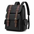 Sac à dos pour ordinateur portable en cuir PU pour homme – Sac à dos de voyage d'affaires 15,6"