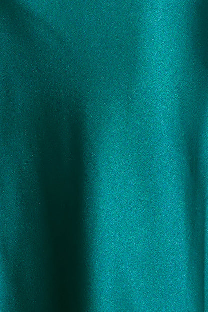 Poker Play Satin Maxi Dress Forest Green