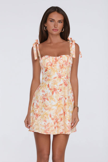 Icon Behaviour Mini Dress Orange
