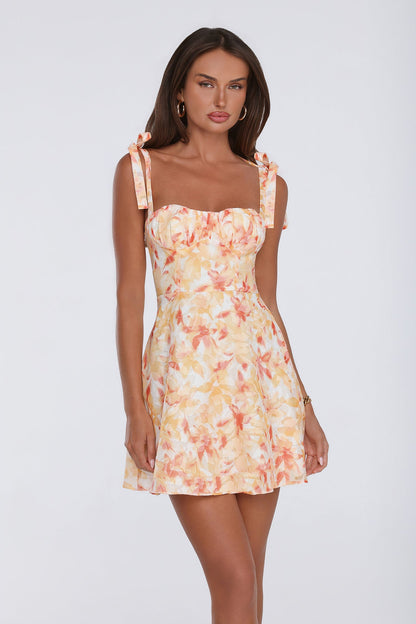 Icon Behaviour Mini Dress Orange