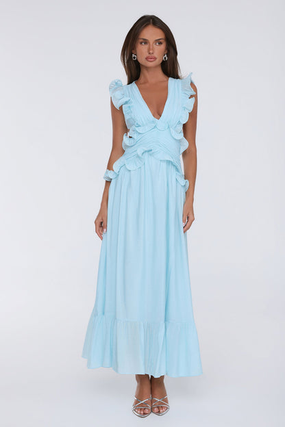 Evening Luxe Maxi Dress Light Blue