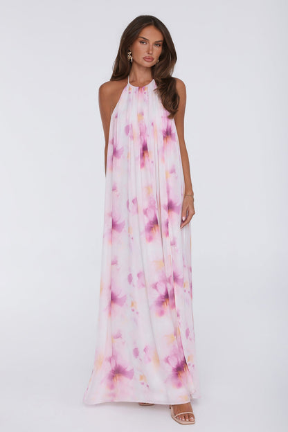 Radiant Queen Halter Maxi Dress Lilac