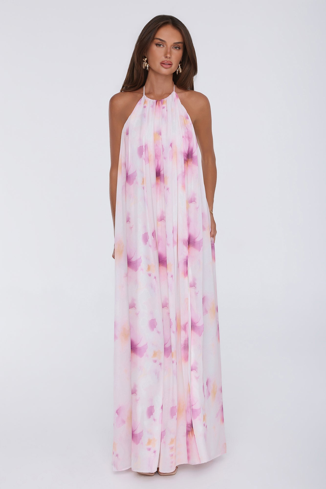 Radiant Queen Halter Maxi Dress Lilac