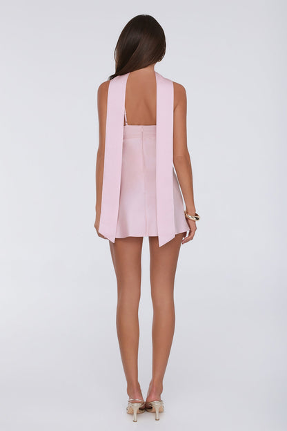 Diva Energy Satin Mini Dress Pink