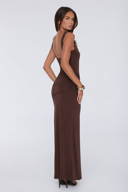 Maximum Style Maxi Dress Brown