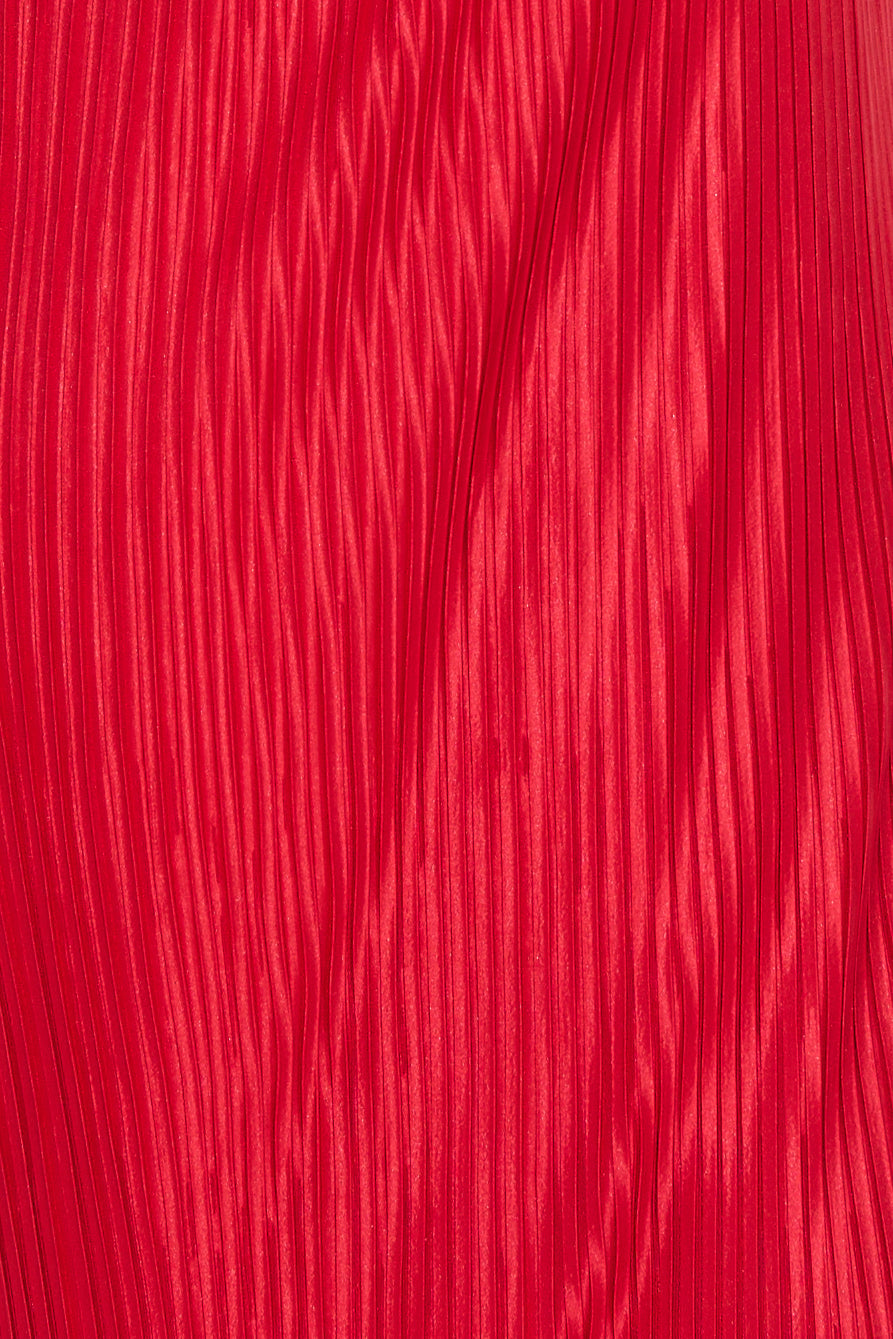 Special Events Pleated Halter Maxi Dress Red