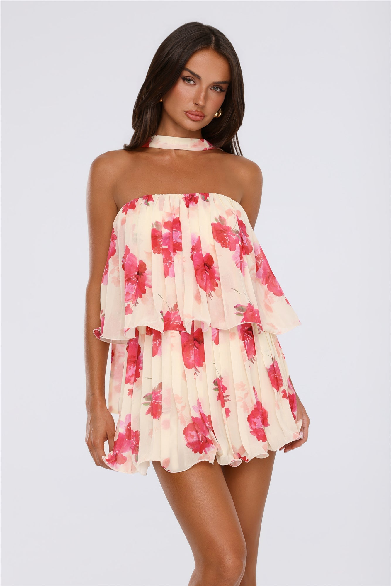Glow Getter Club Strapless Romper Yellow