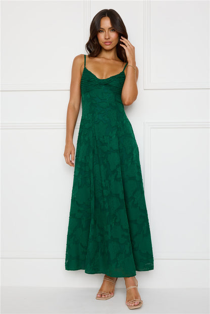 Pine Blossom Maxi Dress Green