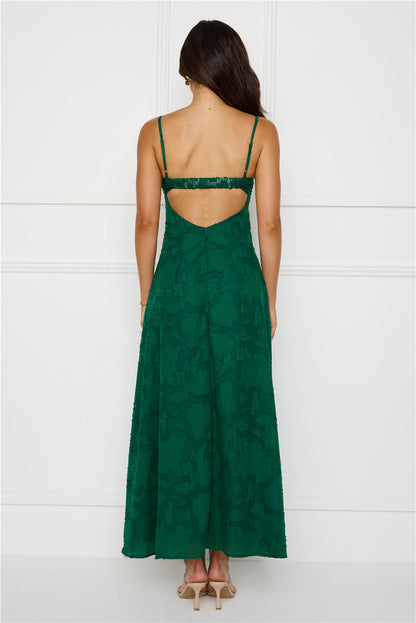 Pine Blossom Maxi Dress Green