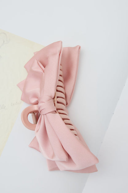 Fancy Bow Claw Clip Pink