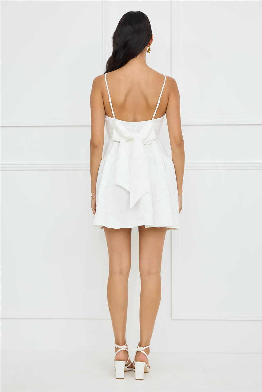 Softly Stunning Mini Dress White
